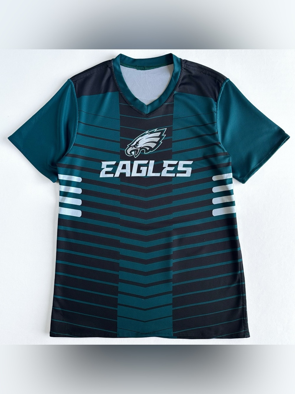 Reversible Philadelphia Eagles Flag Jersey Black Green White Women S M Youth XL